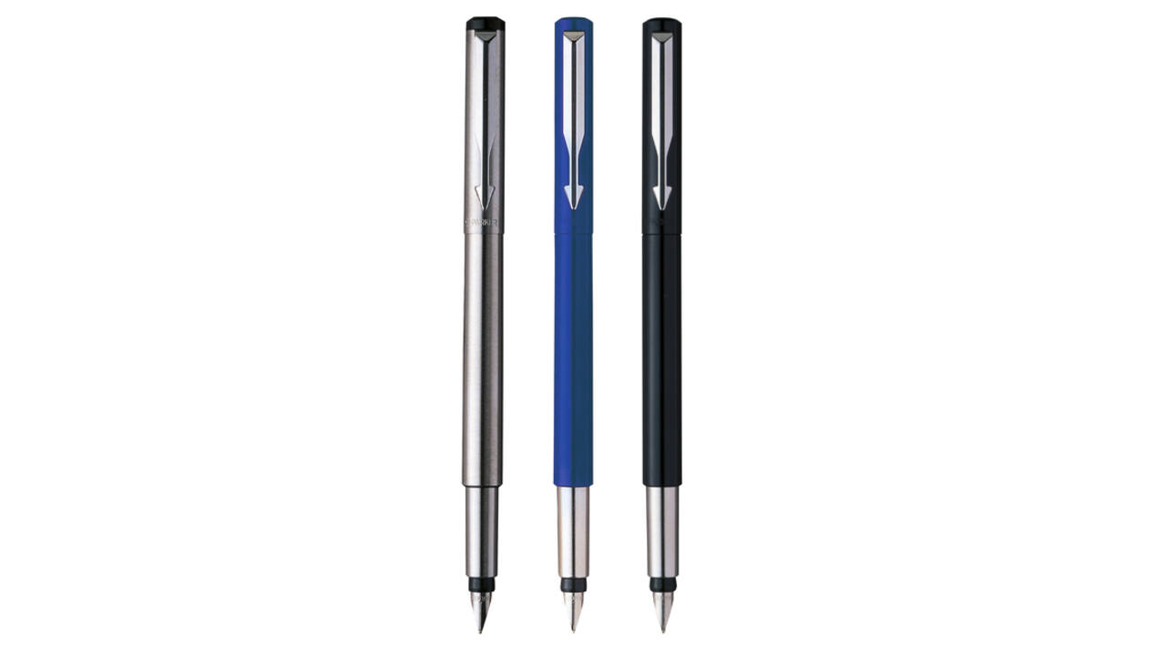 Vulpen Parker Vector stainless steel medium blister à 1 stuk