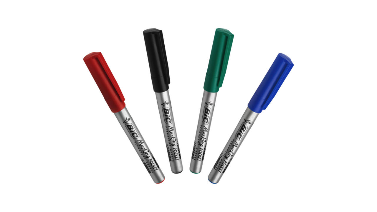 Viltstift Bic ecolutions rond fijn assorti blister à 4 kleuren