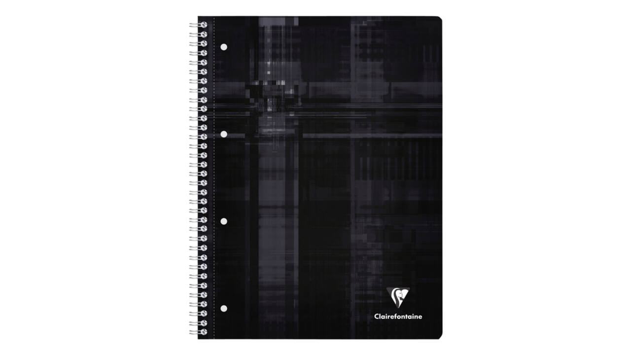 Collegeblok Clairefontaine Studium A4+ ruit 5x5mm 4-gaats 80 pagina's assorti
