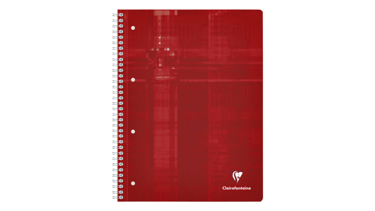 Collegeblok Clairefontaine Studium A4+ ruit 5x5mm 4-gaats 80 pagina's assorti
