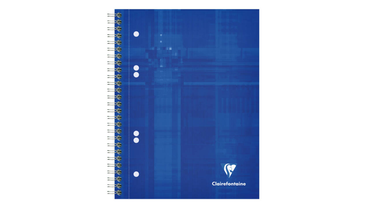 Collegeblok Clairefontaine Studium A5+ ruit 5x5mm 6-gaats 80 pagina's assorti