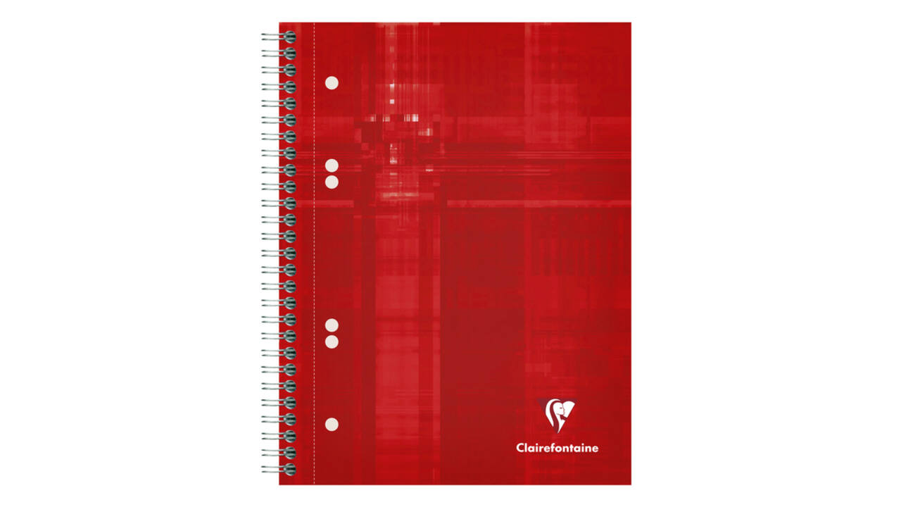 Collegeblok Clairefontaine Studium A5+ ruit 5x5mm 6-gaats 80 pagina's assorti