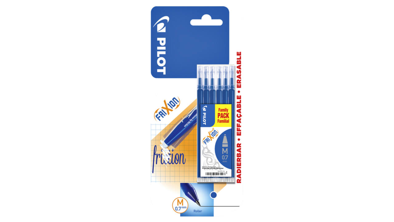 Rollerpenvulling Pilot friXion medium blauw 6 stuks