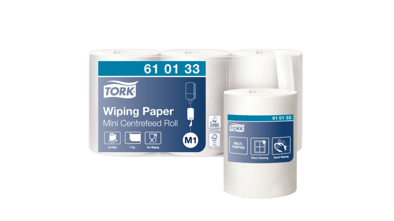 Poetspapier Tork M1 Advanced 1-laags 120m wit 610133
