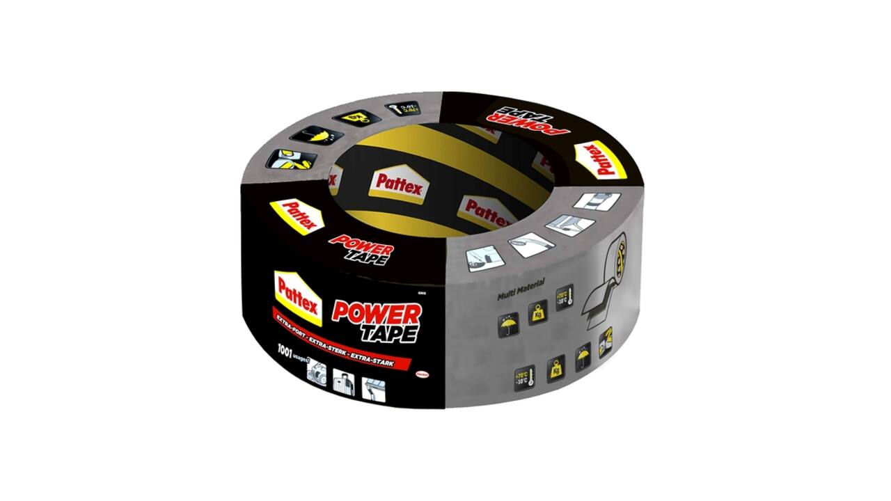 Plakband Pattex Power Tape 50mmx50m grijs