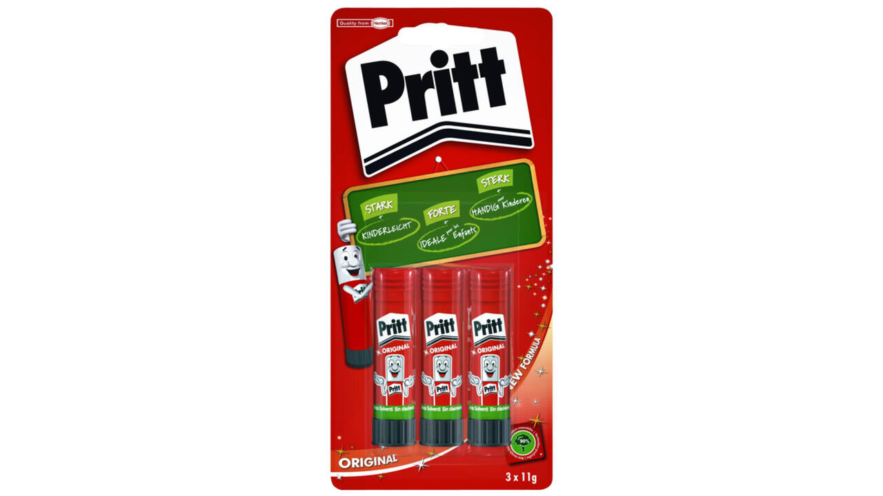 Lijmstift Pritt Stick Original 11gr blister à 3 stuks