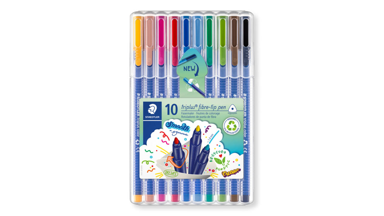 Kleurstift Staedtler 323 Triplus color à 10 stuks assorti