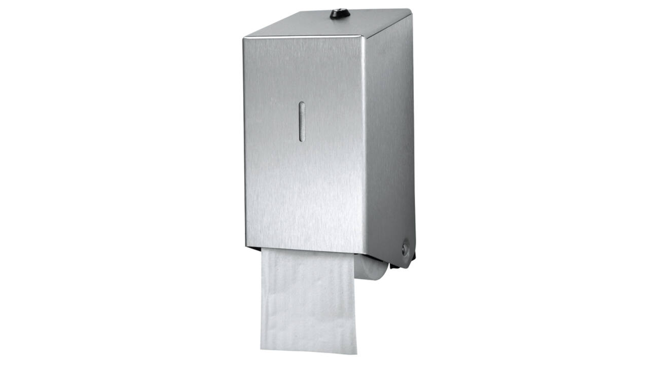 Toiletpapierdispenser Euro Products systeemrol duo zilver 438001