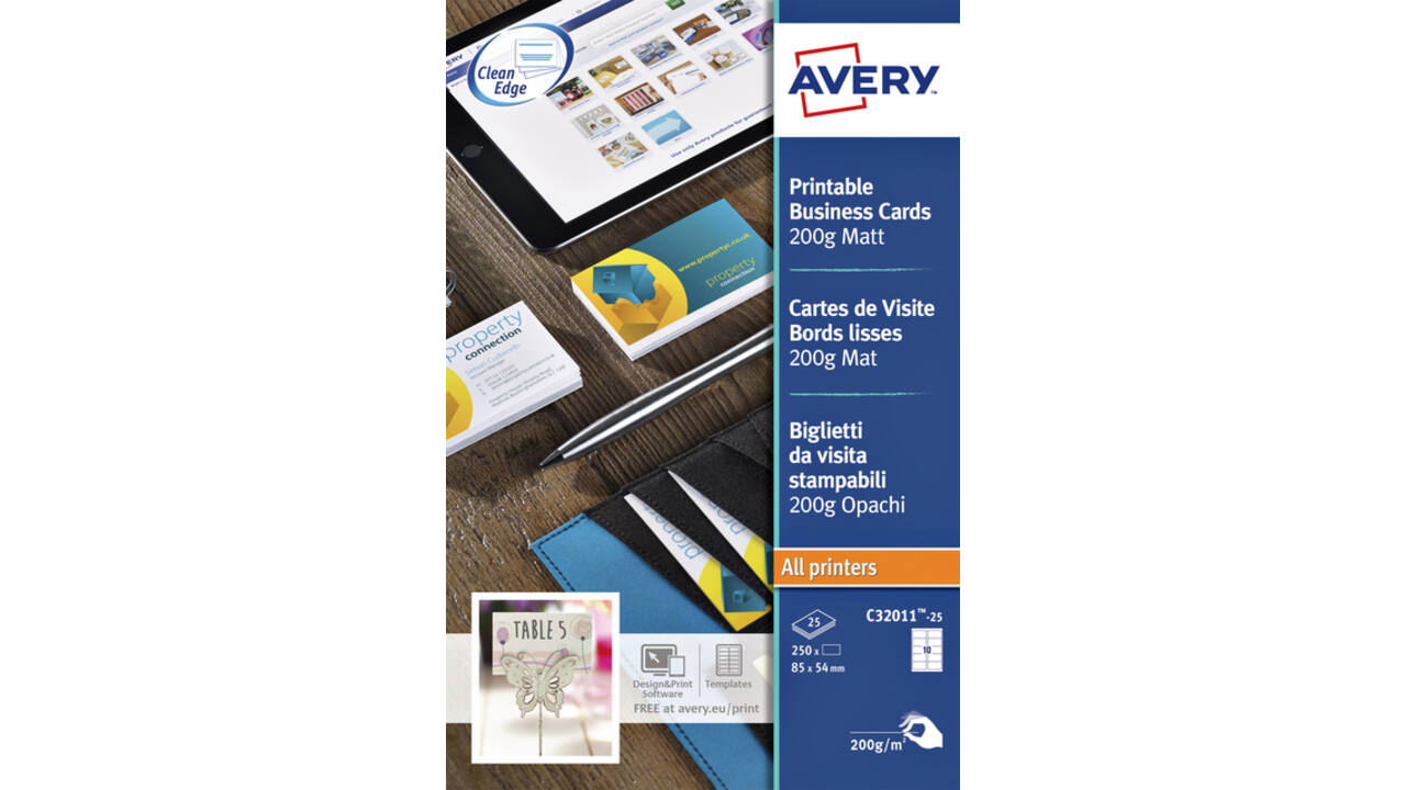 Visitekaart Avery C32011-10 85x54mm 200gr 100 stuks