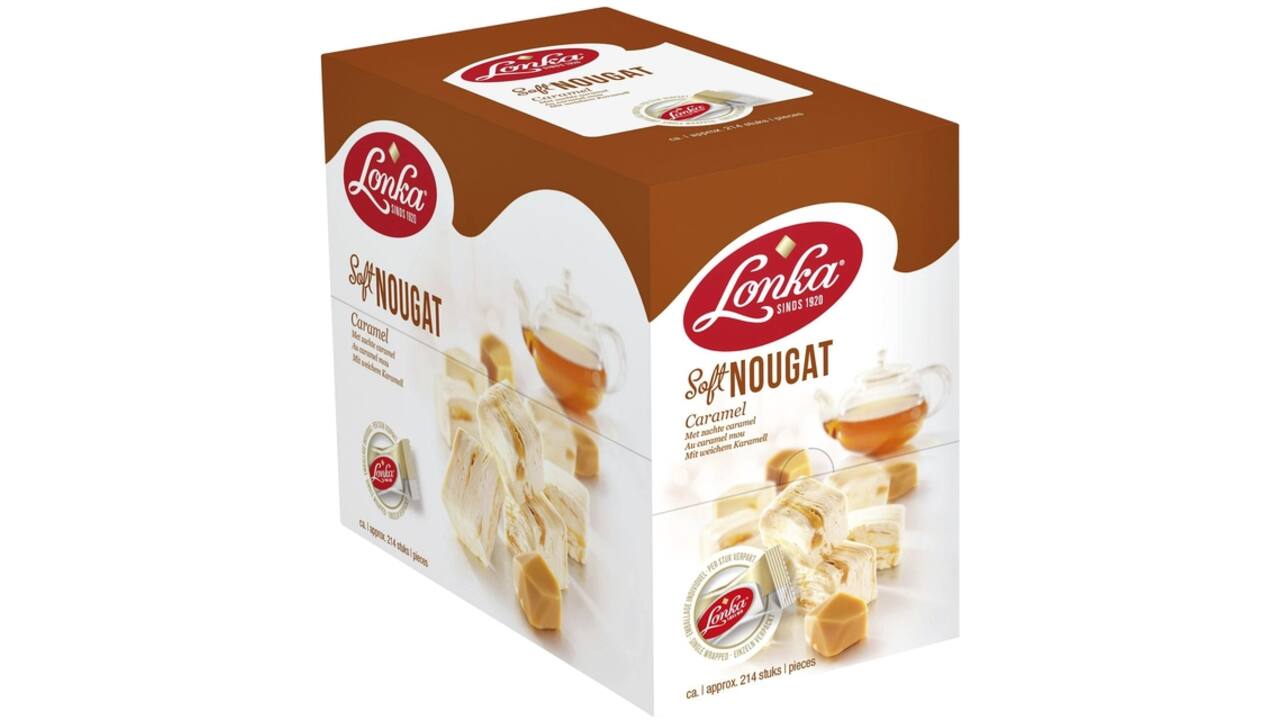 Nougat Lonka caramel doos 214 stuks