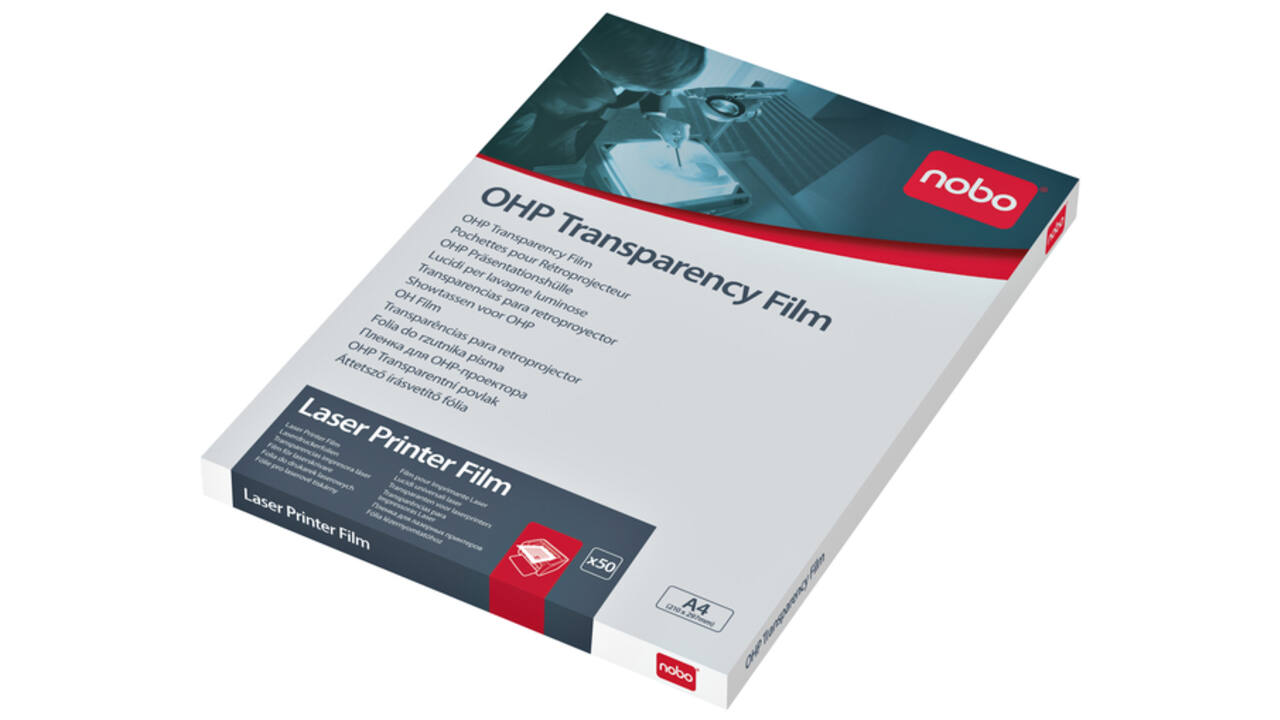 Overheadprojector transparanten Nobo voor laserprinters 50 stuks