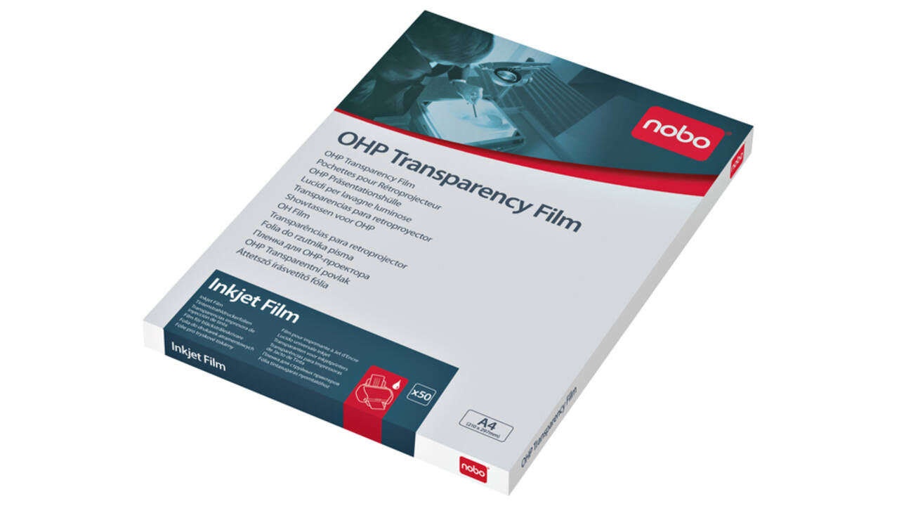 Overheadprojector transparanten Nobo voor inkjetprinters 50 stuks