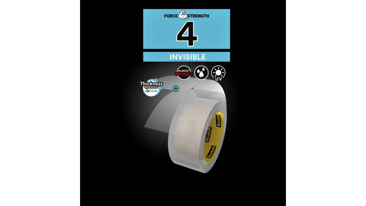Plakband Scotch Extremium invisible 48mmx25m transparant