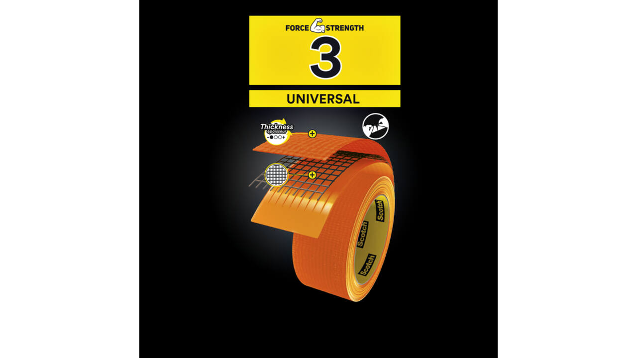 Plakband Scotch high visibility 48mmx25m oranje