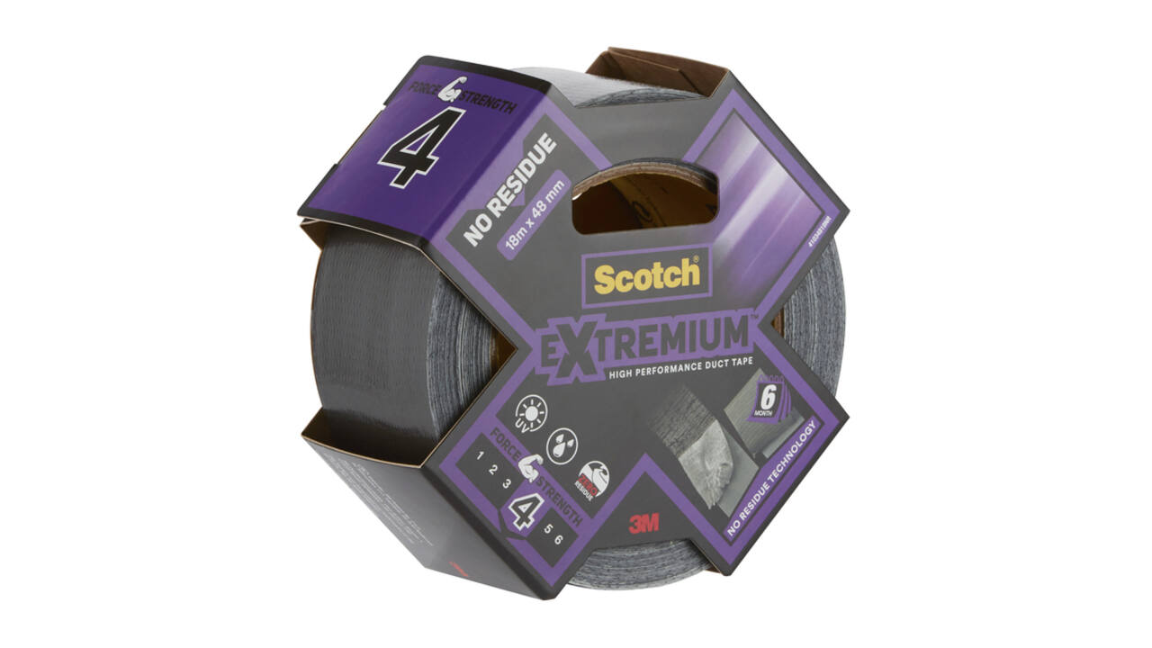 Duct tape Scotch Extremium no residue 18.2mx48mm grijs