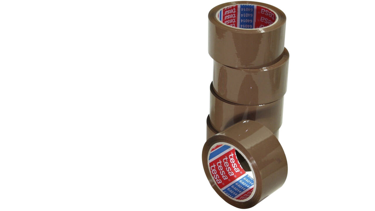 Verpakkingstape Tesa 50mmx66m PP bruin