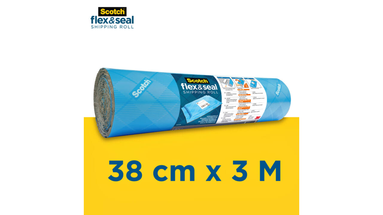 Verpakkingsrol Scotch Flex & Seal 38cmx3m