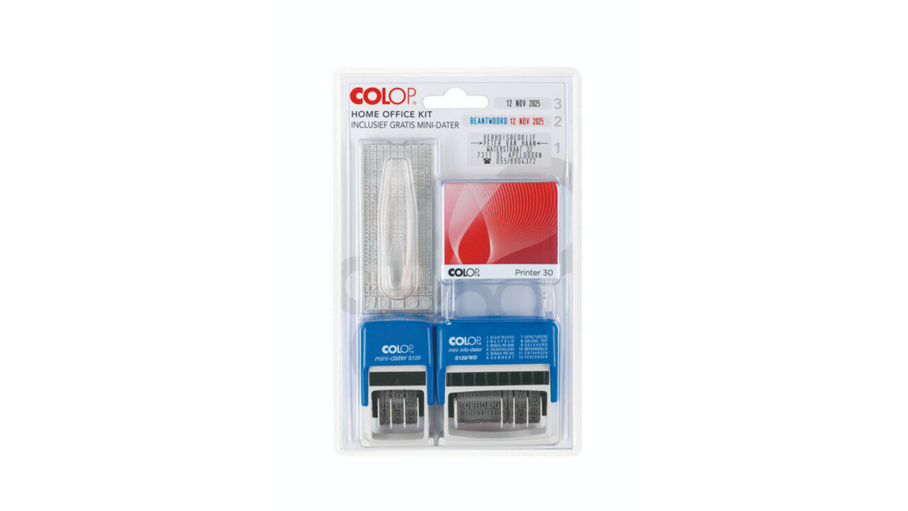 Stempelset Colop thuiskantoor 3-delig