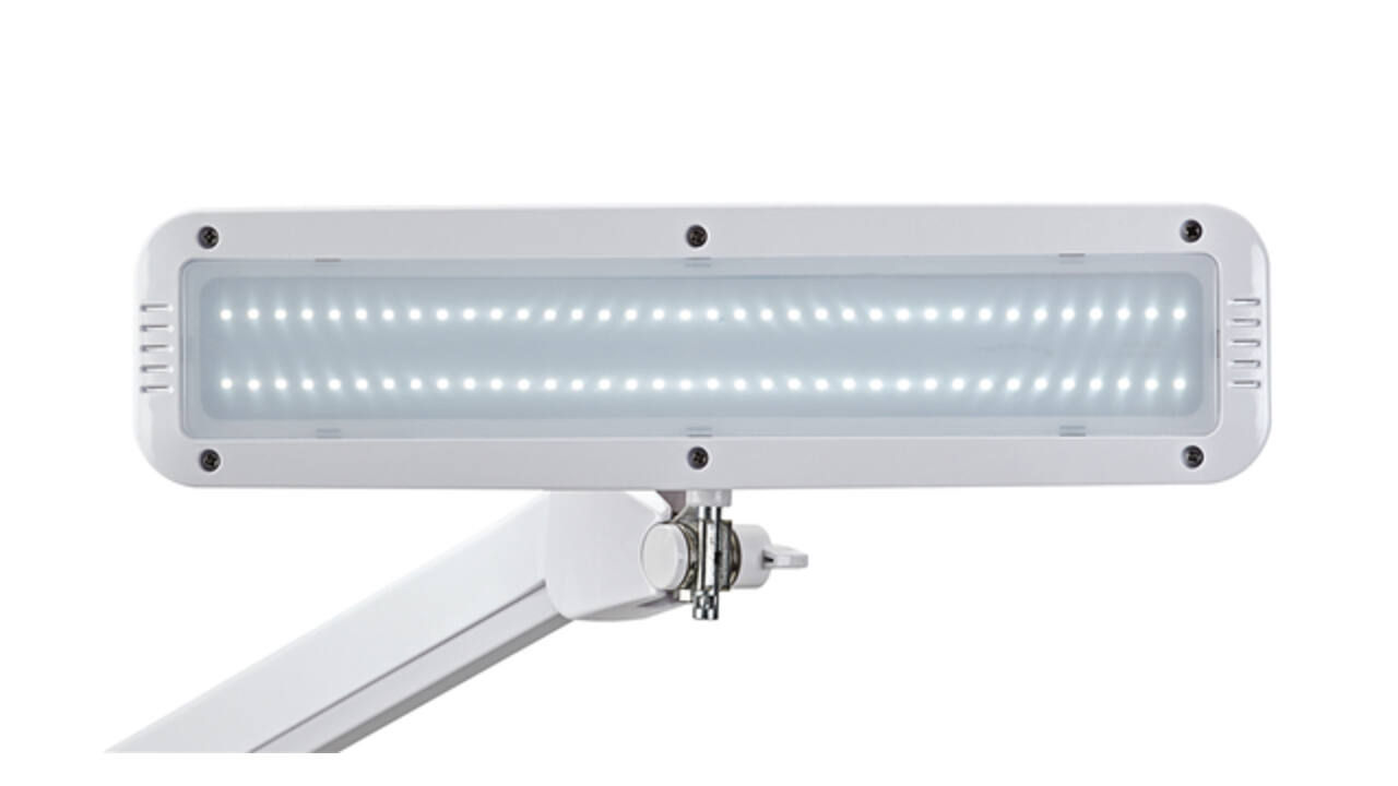 Werkpleklamp MAUL Intro LED tafelklem dimbaar wit