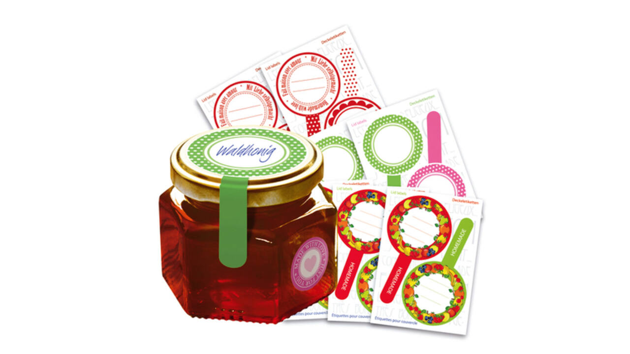 Etiket HERMA 15446 keuken new look rood