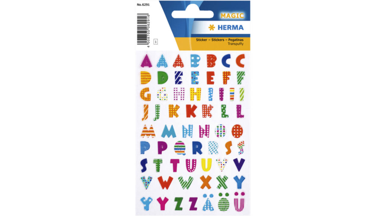 Etiket HERMA 6291 kleurrijke letters stone