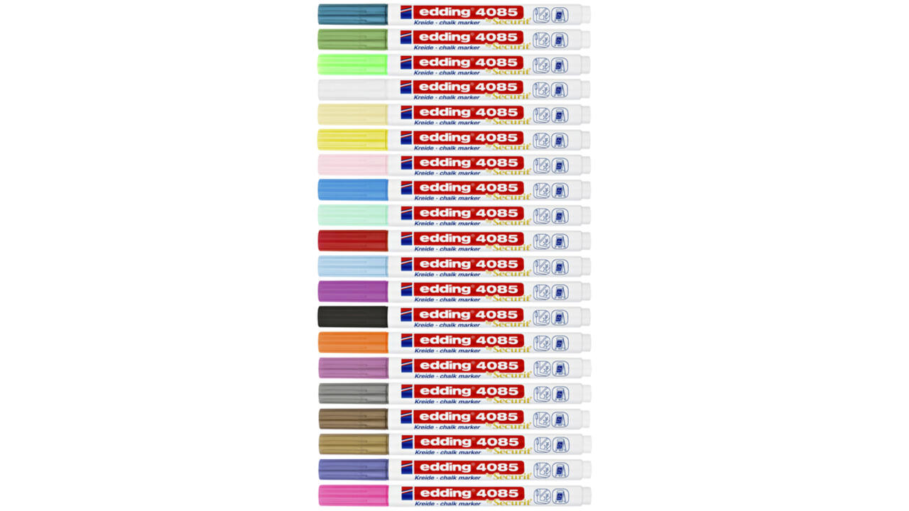 Krijtstift edding 4085 by Securit rond 1-2mm metallic violet