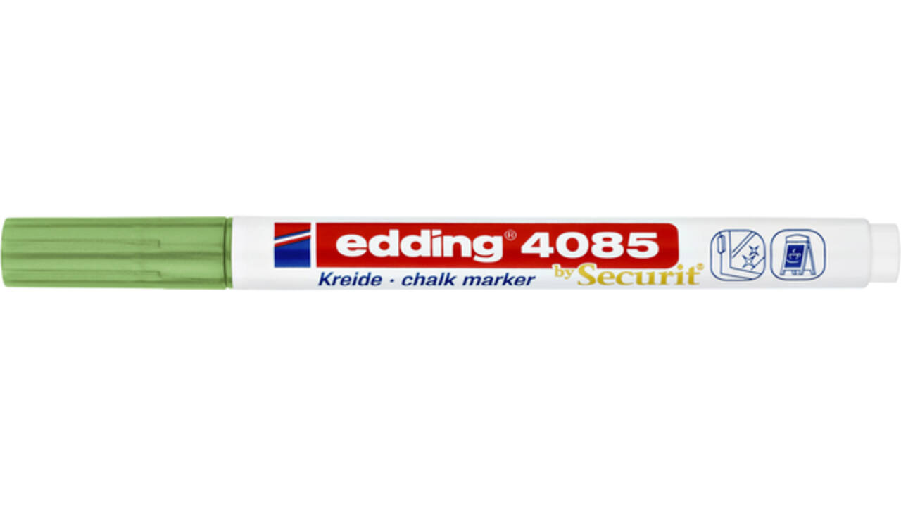 Krijtstift edding 4085 by Securit rond 1-2mm metallic groen