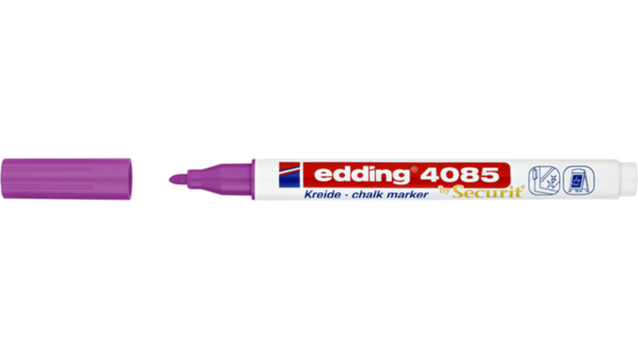Krijtstift edding 4085 by Securit rond 1-2mm framboos