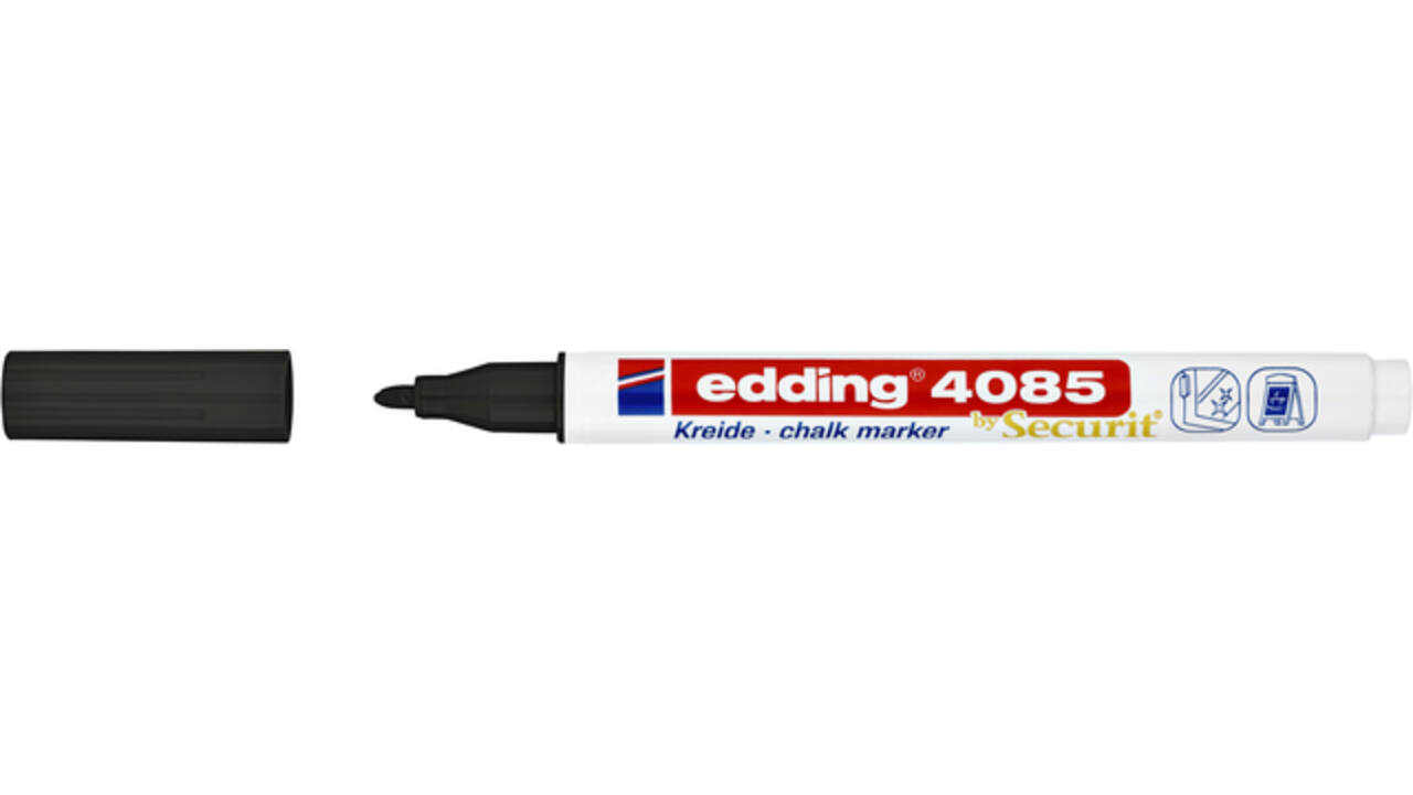 Krijtstift edding 4085 by Securit rond 1-2mm zwart