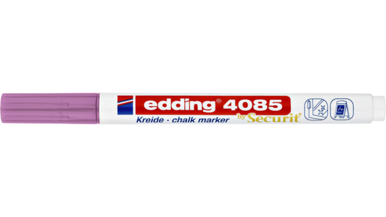 Krijtstift edding 4085 by Securit rond 1-2mm metallic roze