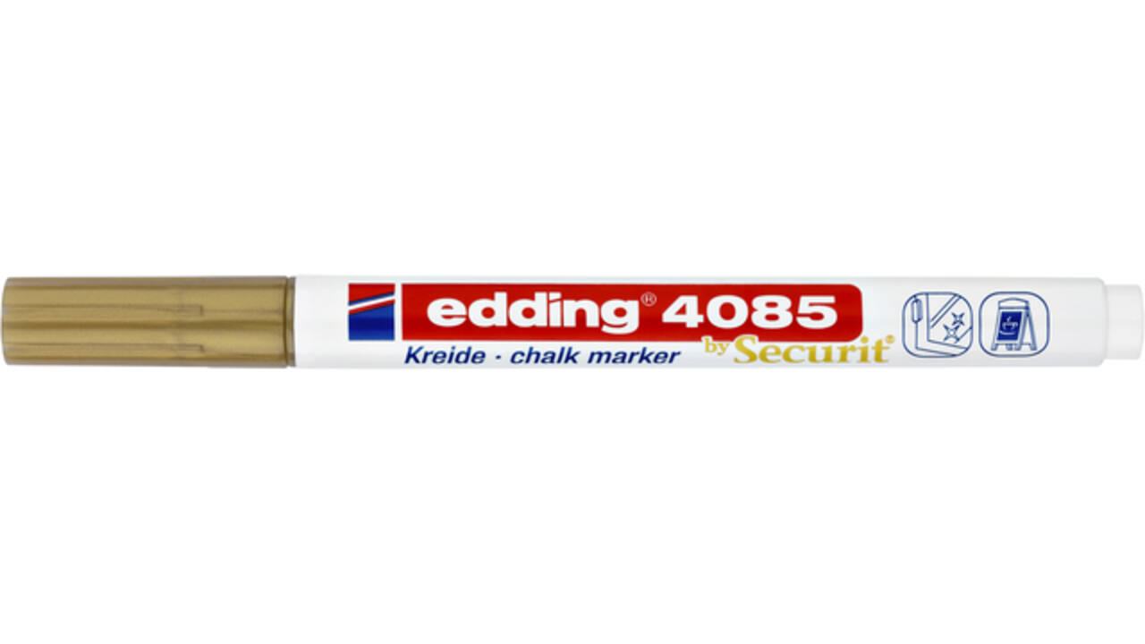 Krijtstift edding 4085 by Securit rond 1-2mm goud