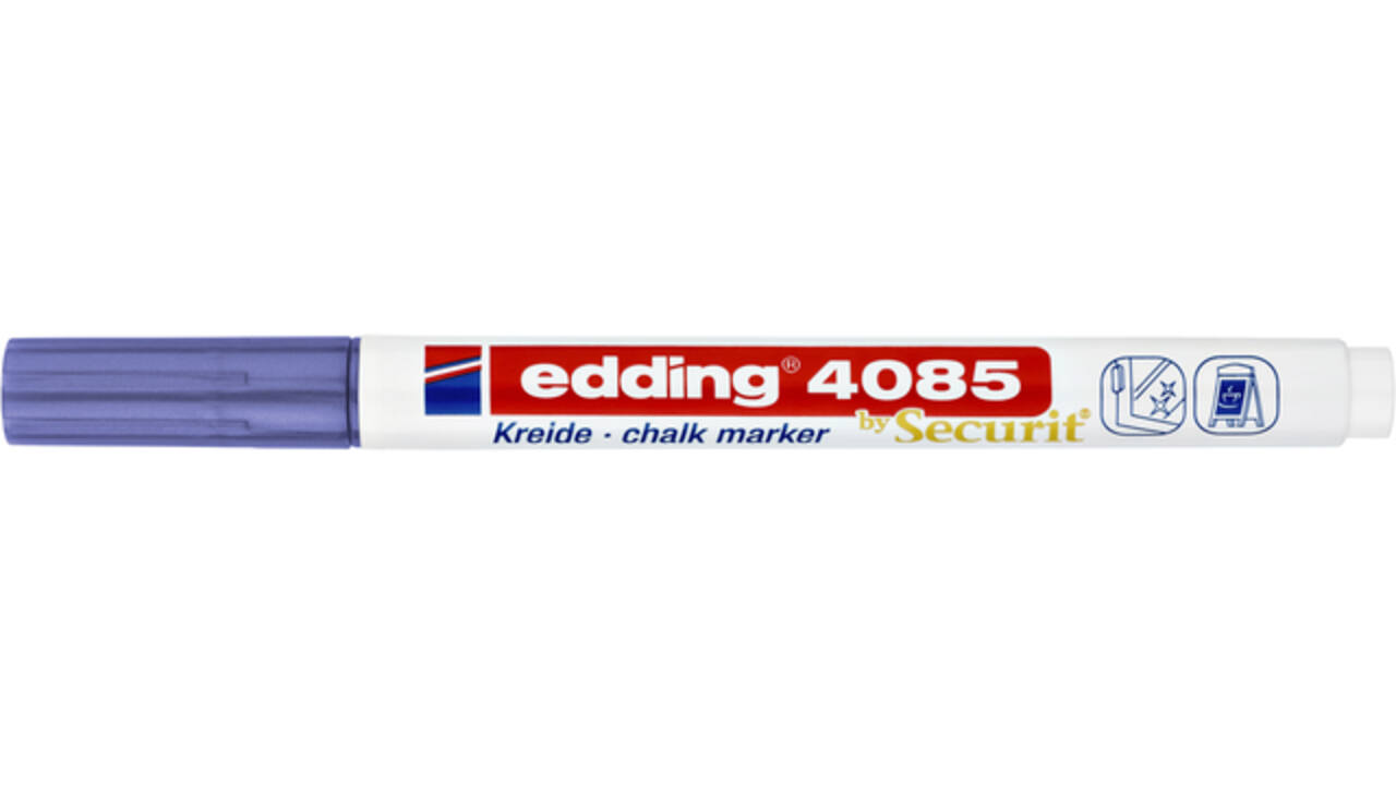 Krijtstift edding 4085 by Securit rond 1-2mm metallic violet