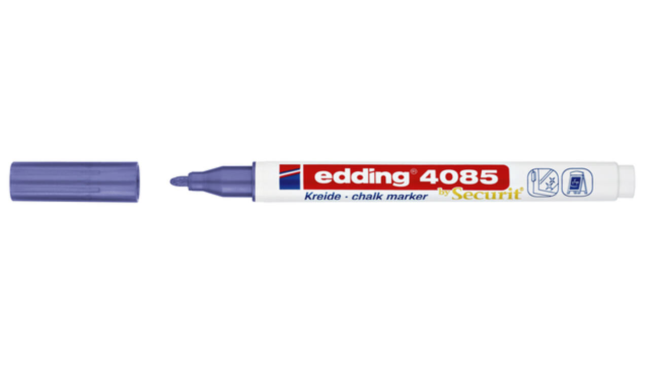 Krijtstift edding 4085 by Securit rond 1-2mm metallic violet