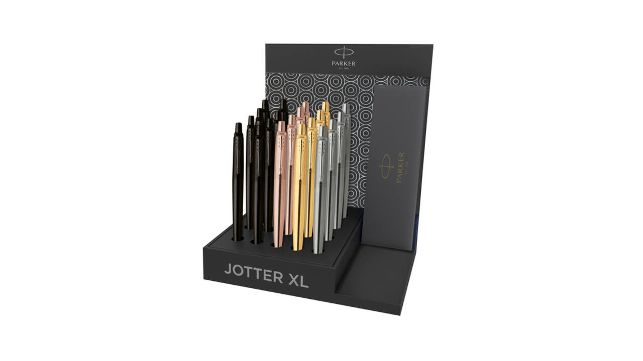 Balpen Parker Jotter XL Monochrome assorti medium 20 stuks