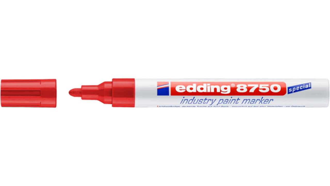 Paintmarker edding 8750 industrie 2-4mm rood