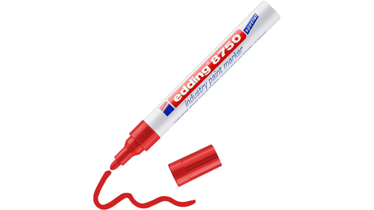 Paintmarker edding 8750 industrie 2-4mm rood