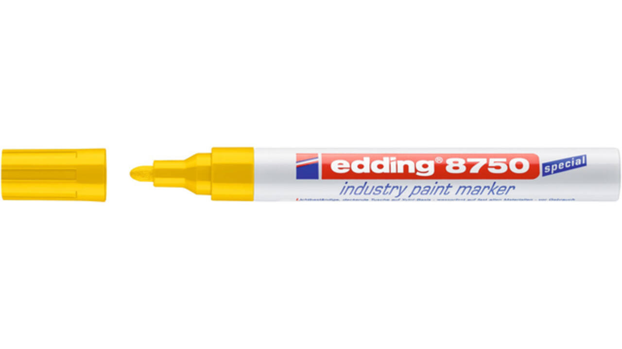 Paintmarker edding 8750 industrie 2-4mm geel