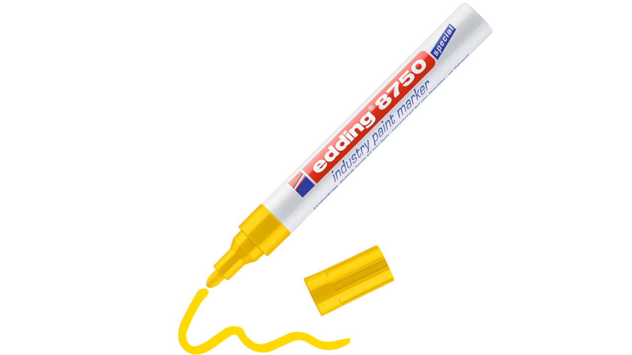 Paintmarker edding 8750 industrie 2-4mm geel