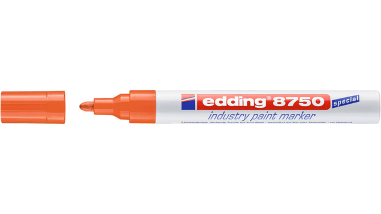 Paintmarker edding 8750 industrie 2-4mm oranje