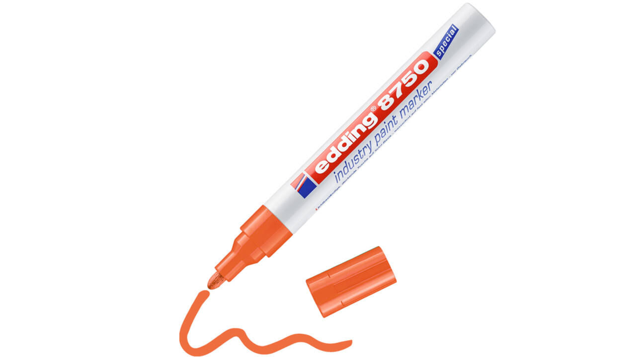 Paintmarker edding 8750 industrie 2-4mm oranje