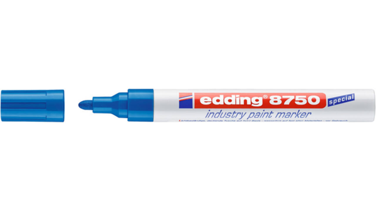 Paintmarker edding 8750 industrie 2-4mm blauw