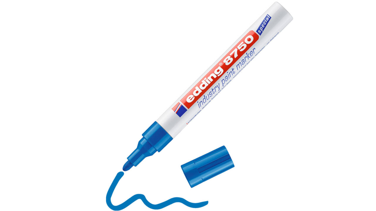 Paintmarker edding 8750 industrie 2-4mm blauw
