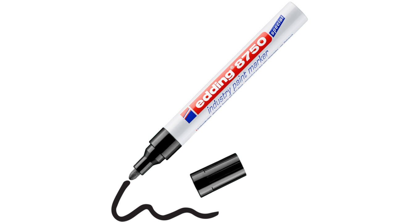 Paintmarker edding 8750 industrie 2-4mm zwart