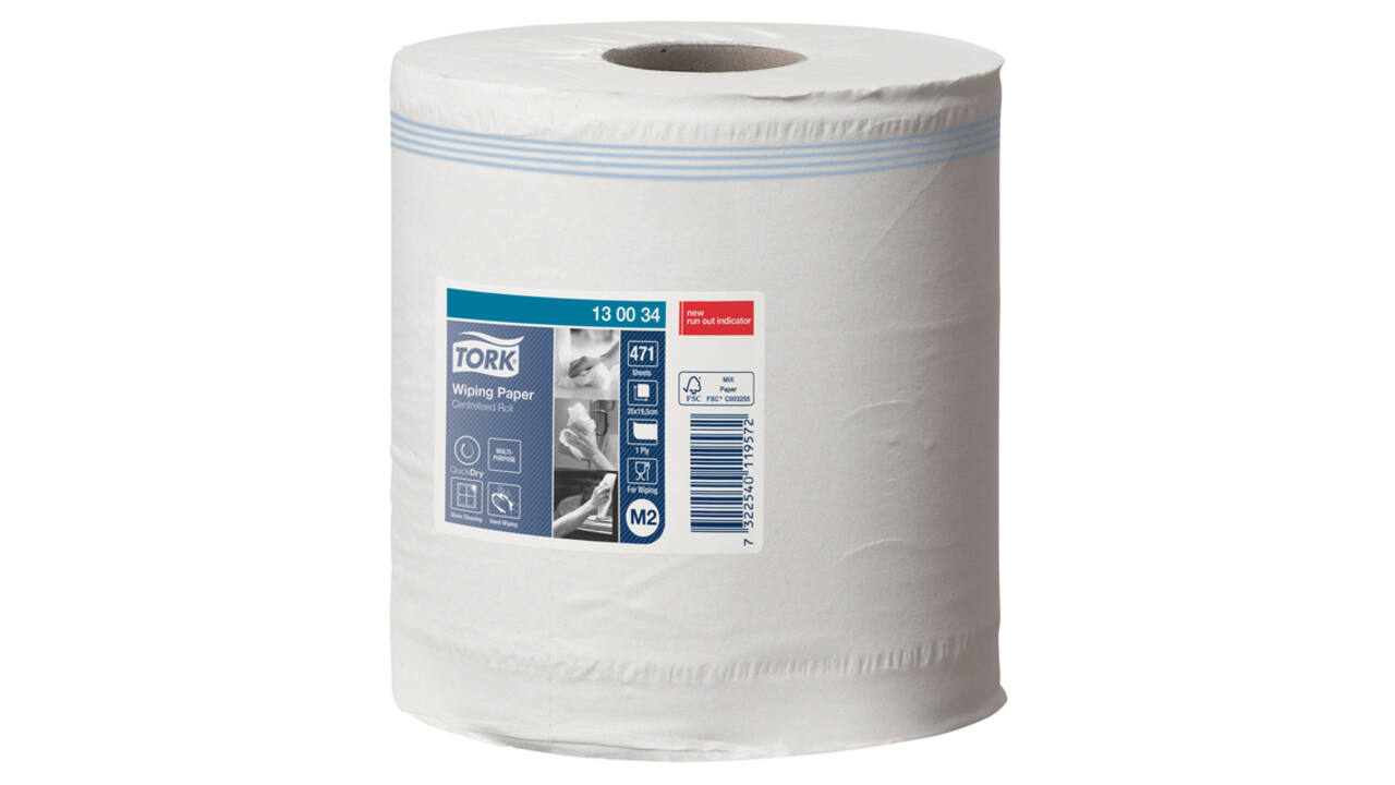 Poetspapier Tork M2 Premium 1-laags 165m wit 130034