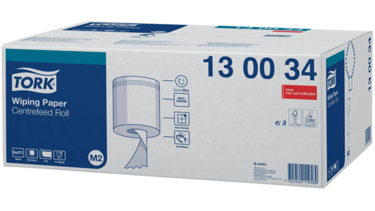 Poetspapier Tork M2 Premium 1-laags 165m wit 130034