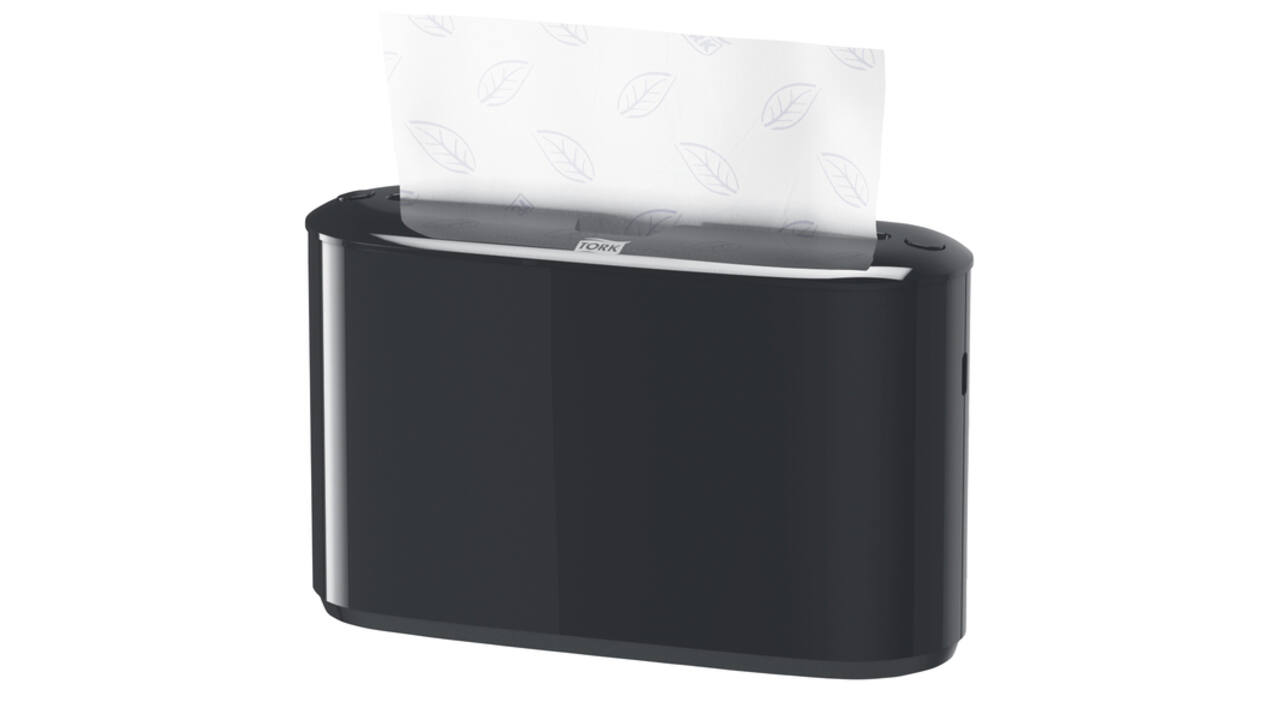 Handdoekdispenser Tork H2 Elevation Xpress countertop zwart 552208