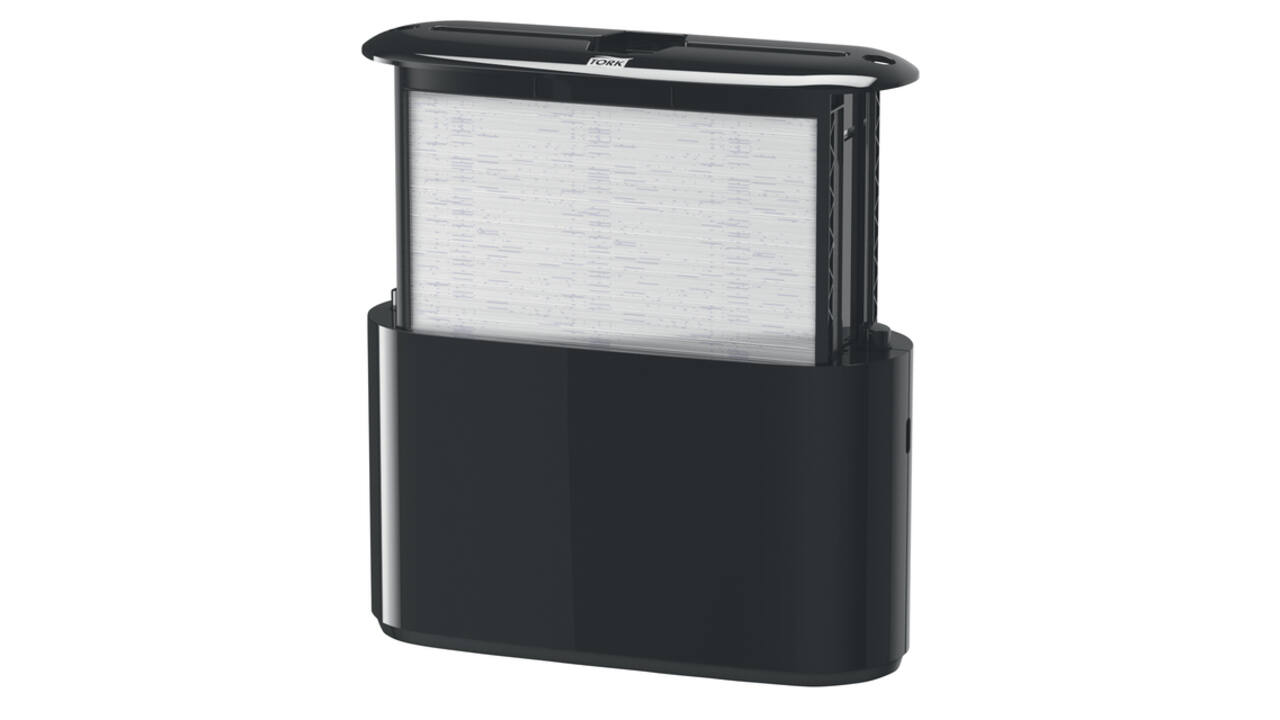 Handdoekdispenser Tork H2 Elevation Xpress countertop zwart 552208