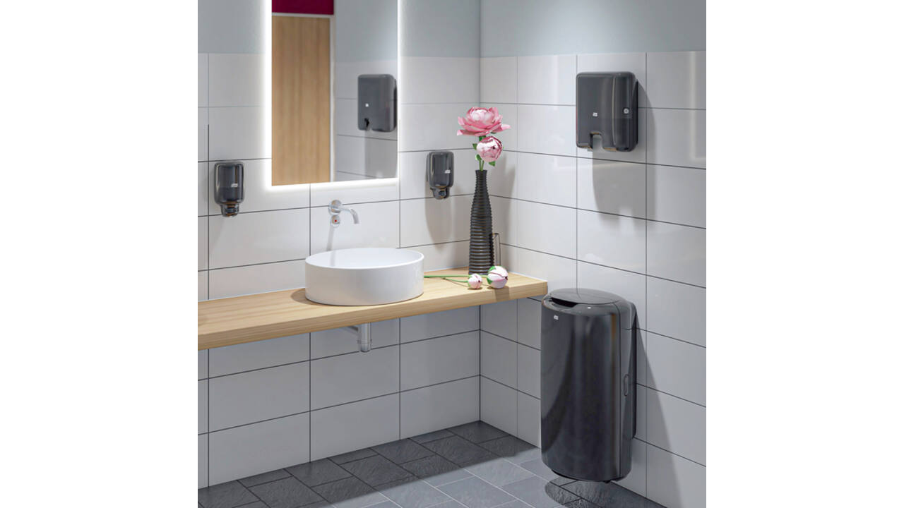 Poetspapierdispenser Tork M2 Elevation zwart 559008