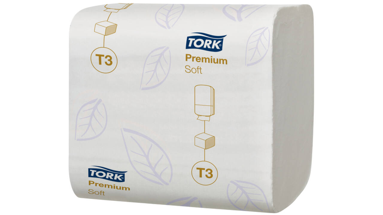 Toiletpapier Tork T3 Premium gevouwen 2-laags 110x190mm wit 114273