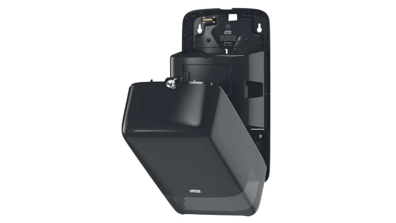 Toiletpapierdispenser Tork T6 Elevation medium duo zwart 557508